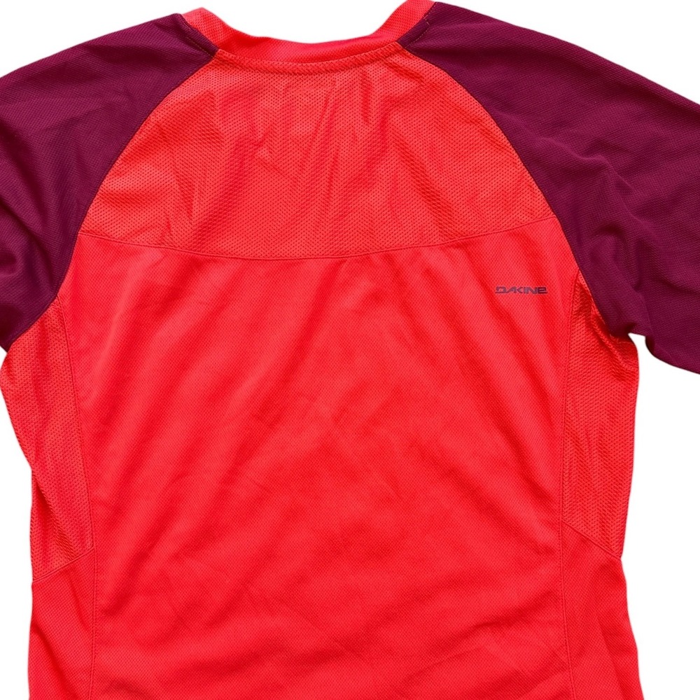 Dakine Mountain Bike Jersey Womens Large Red Burgundy 3/4 Sleeve MTB Top Good - Picture 4 of 7